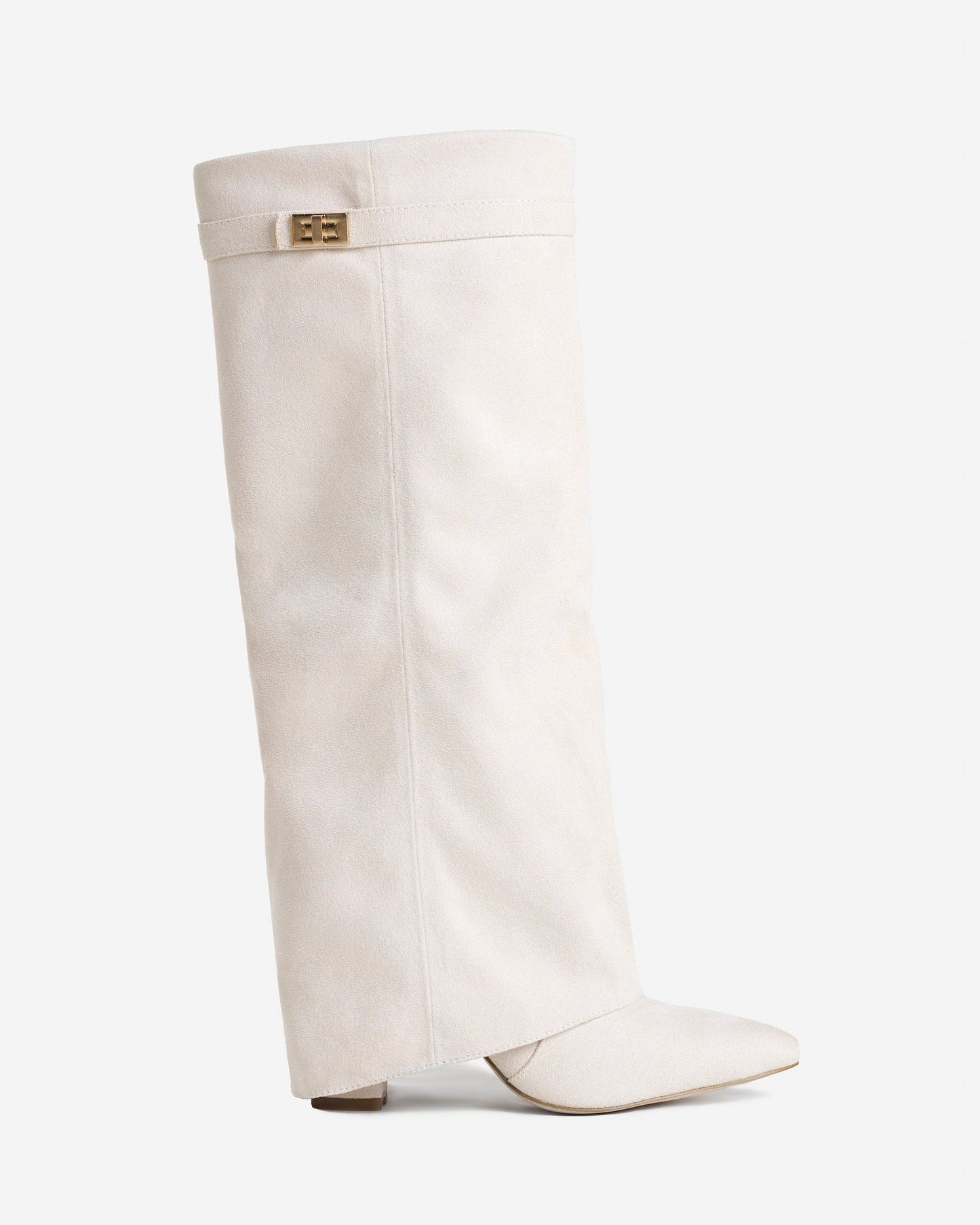 Lavista Suede knee high boots - Creamy