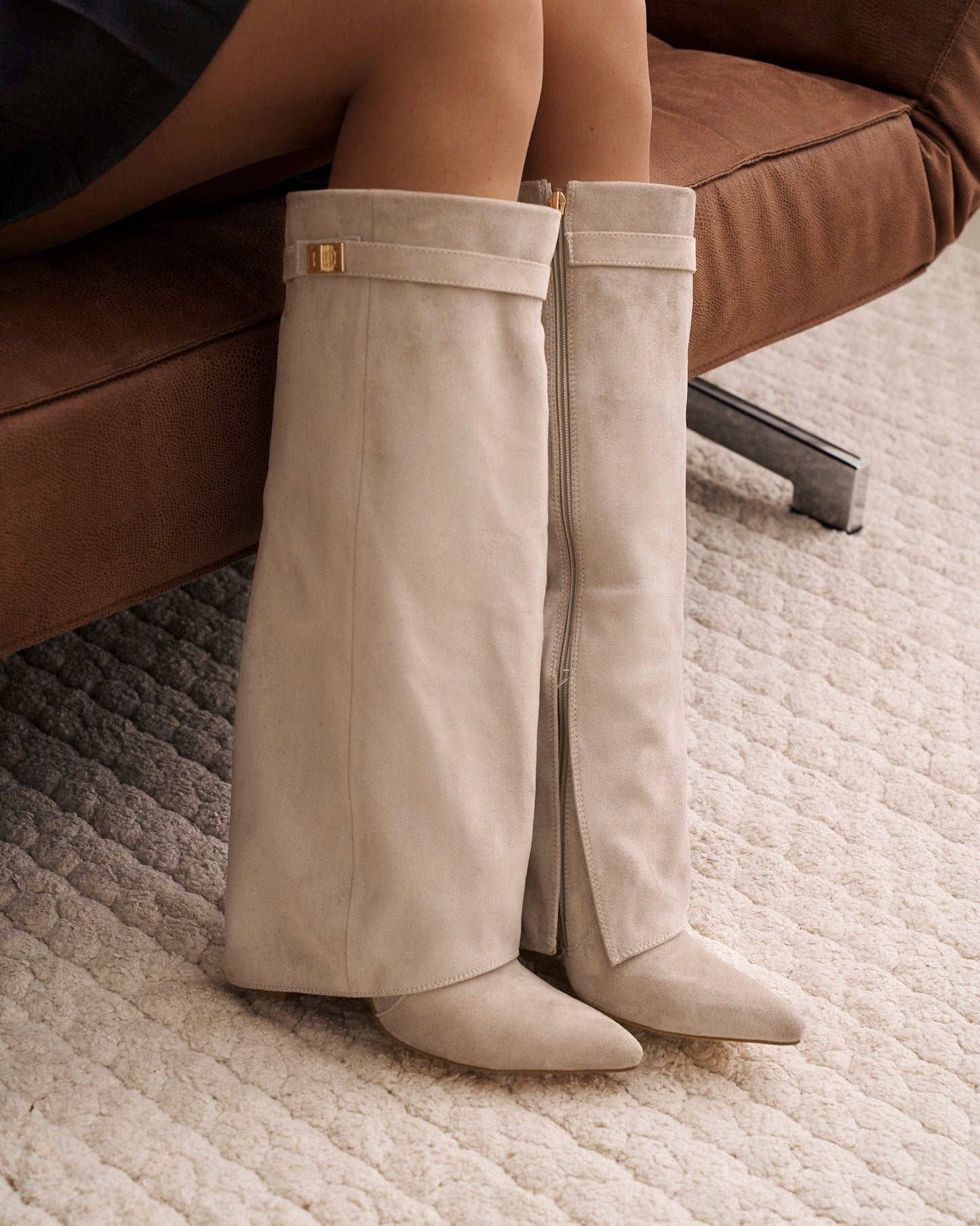 Lavista Suede knee high boots - Taupe